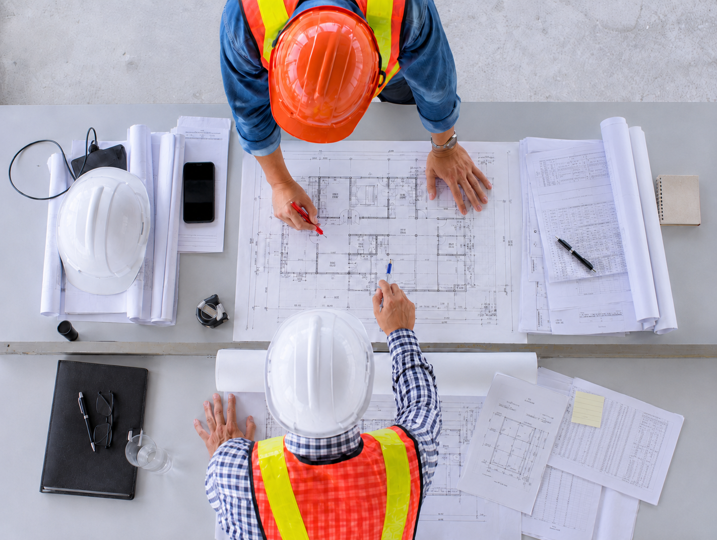 Artisan travaillant sur un chantier